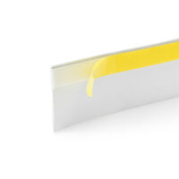 BawiTec PVC-Leiste Abdeckleiste Kunststoffleiste-Flachleiste weiß  selbstklebend