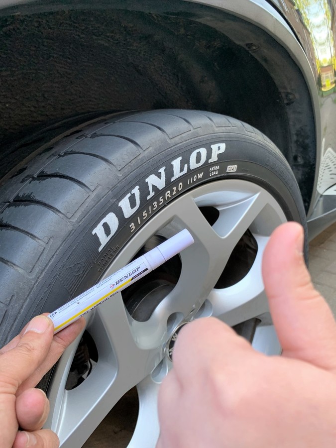 18 Weiß Reifenmarker KFZ Moto Auto Reifen Markierung Stift Reifenmarkierstift
