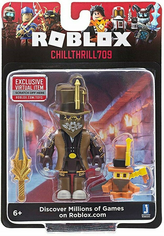 Roblox Chillthrill709 Action Figure With Roblox Virtual Code 191726004103 Ebay - roblox toys build a boat for treasure