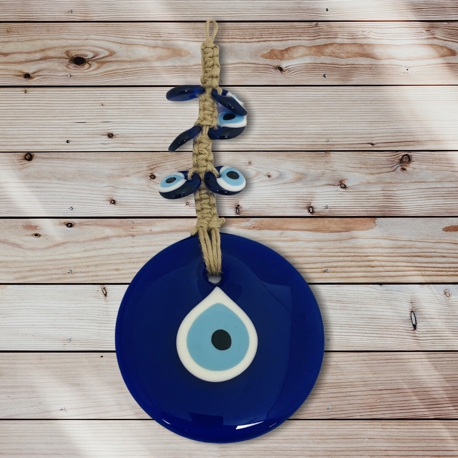13cm Nazar Boncuk Glasperlen Anhänger Deko Amulett Türkische blaues Auge  (49148)