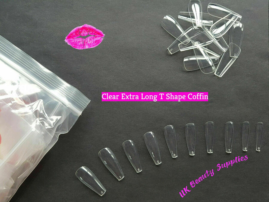 acrylic long coffin nail tips